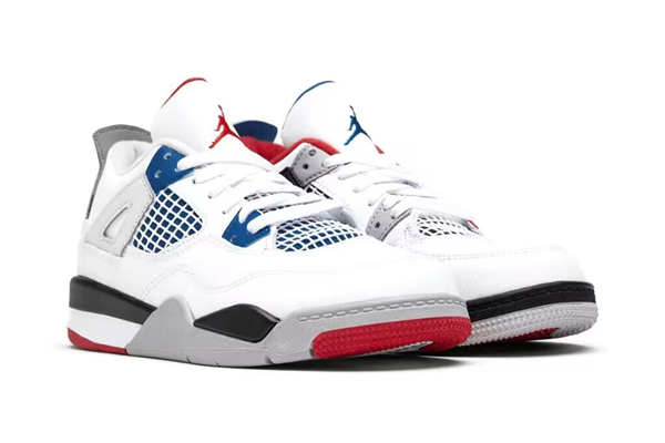 Men's Hot Sale Running weapon Air Jordan 4 White/Blue Shoes 0163